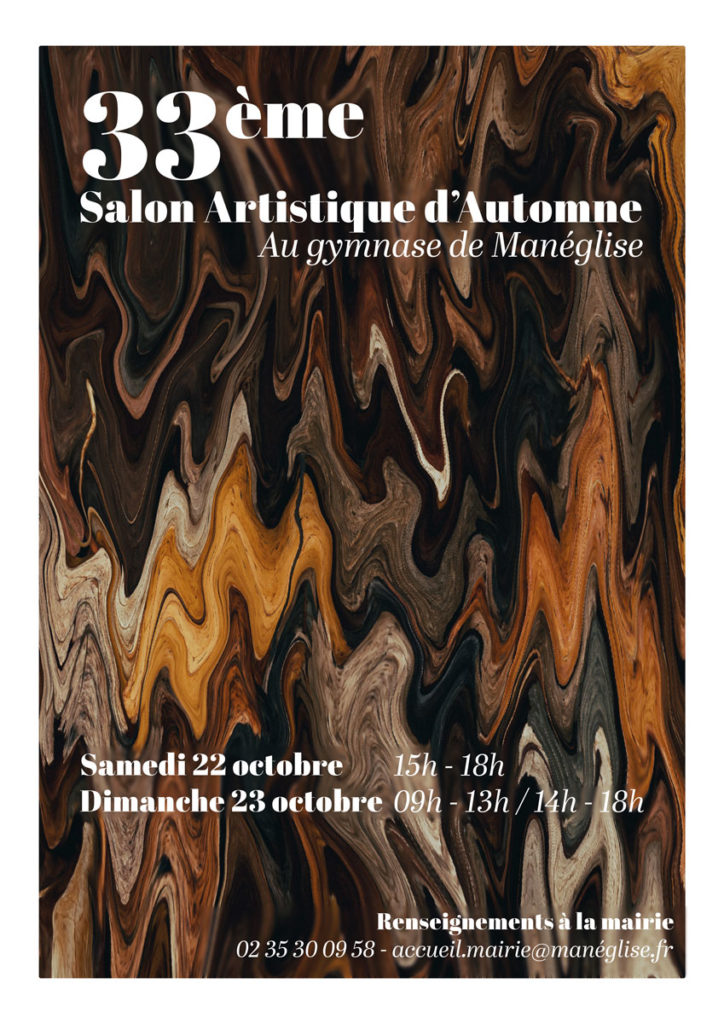 affiche du 33ème salon artistique d'automne de Manéglise