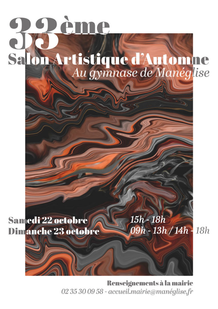 proposition d'affiche du 33ème salon artistique d'automne de Manéglise